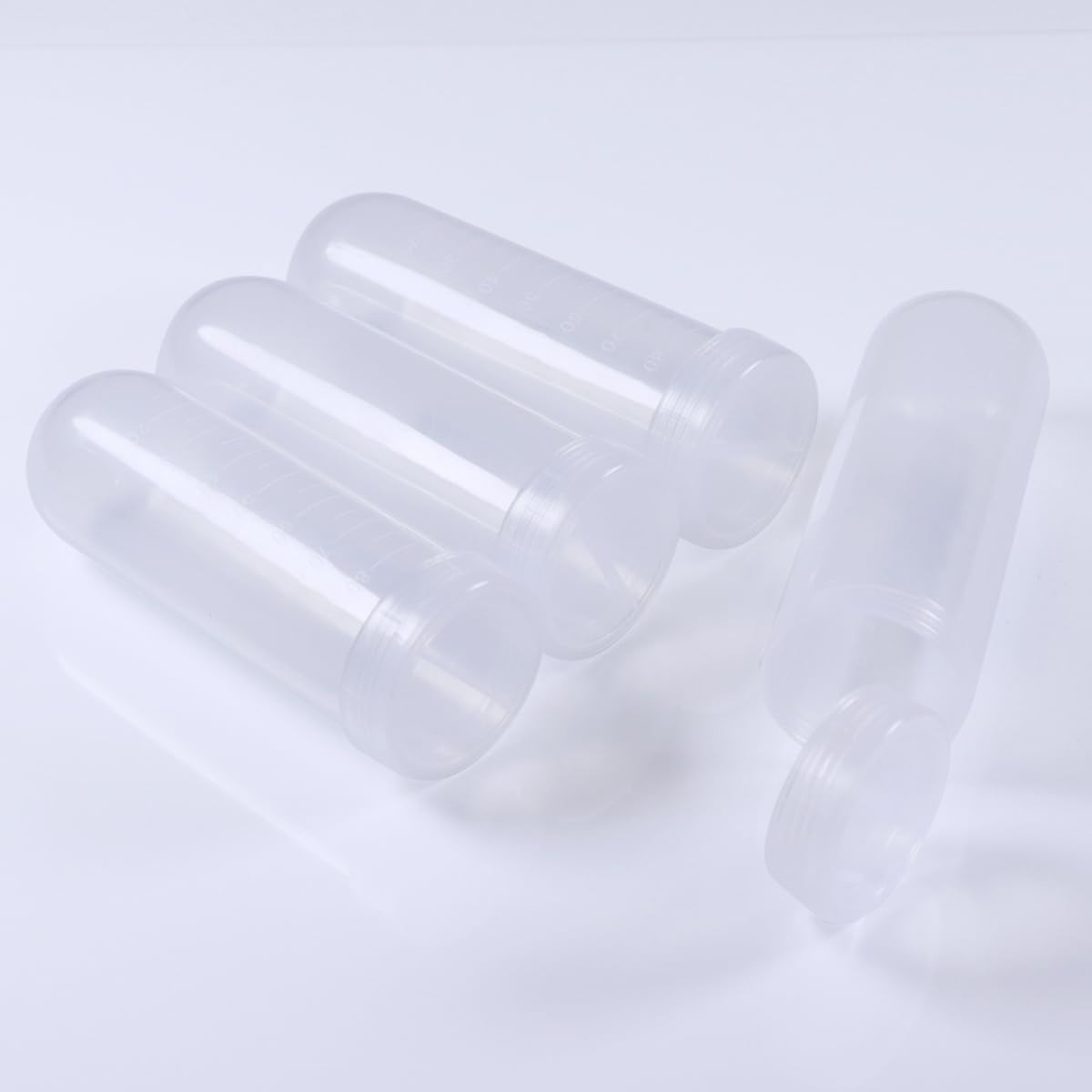 100ml Conical Centrifuge Test Tubes with Caps – Round Bottom, Graduated, 10pcs