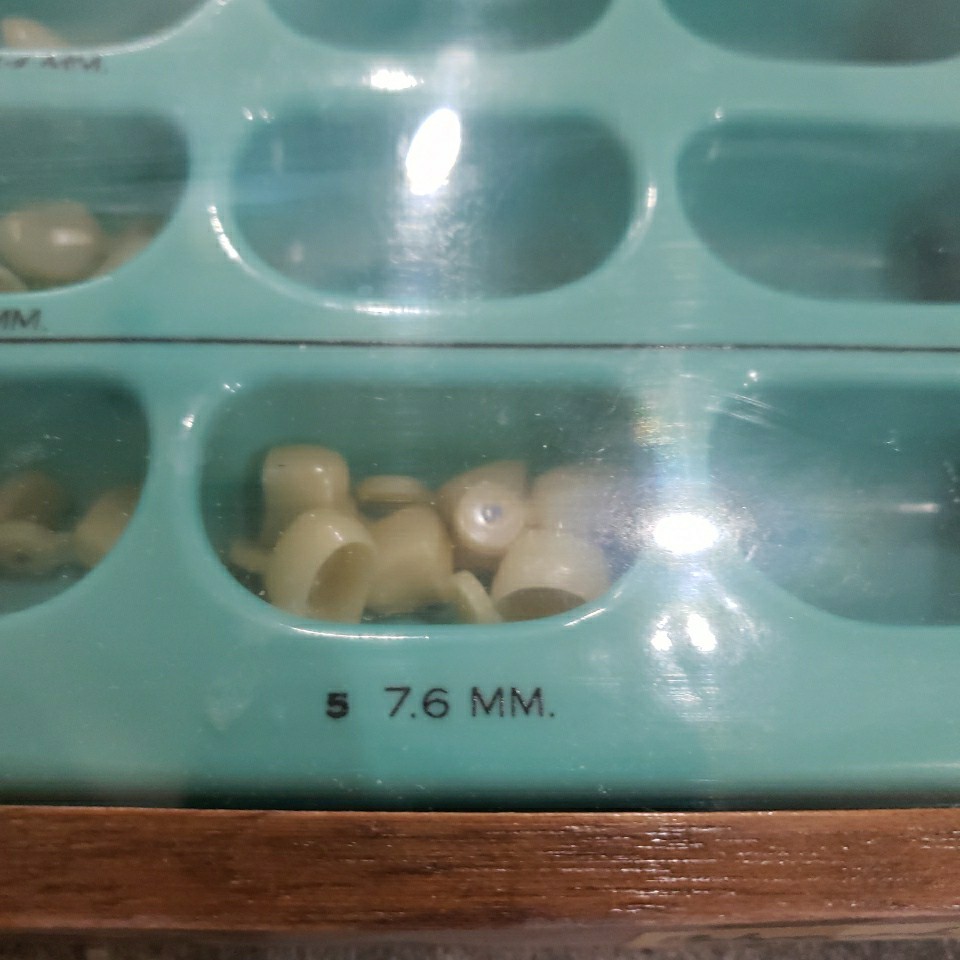 Dental Wood Cabinet With 100’s of Polycarb & Transparent Plastic Crown Forms