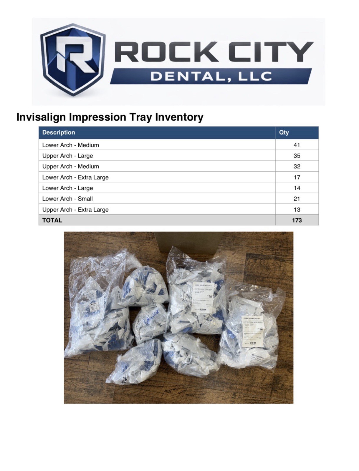 Invisalign Impression Tray Mixed Lot 173 Total