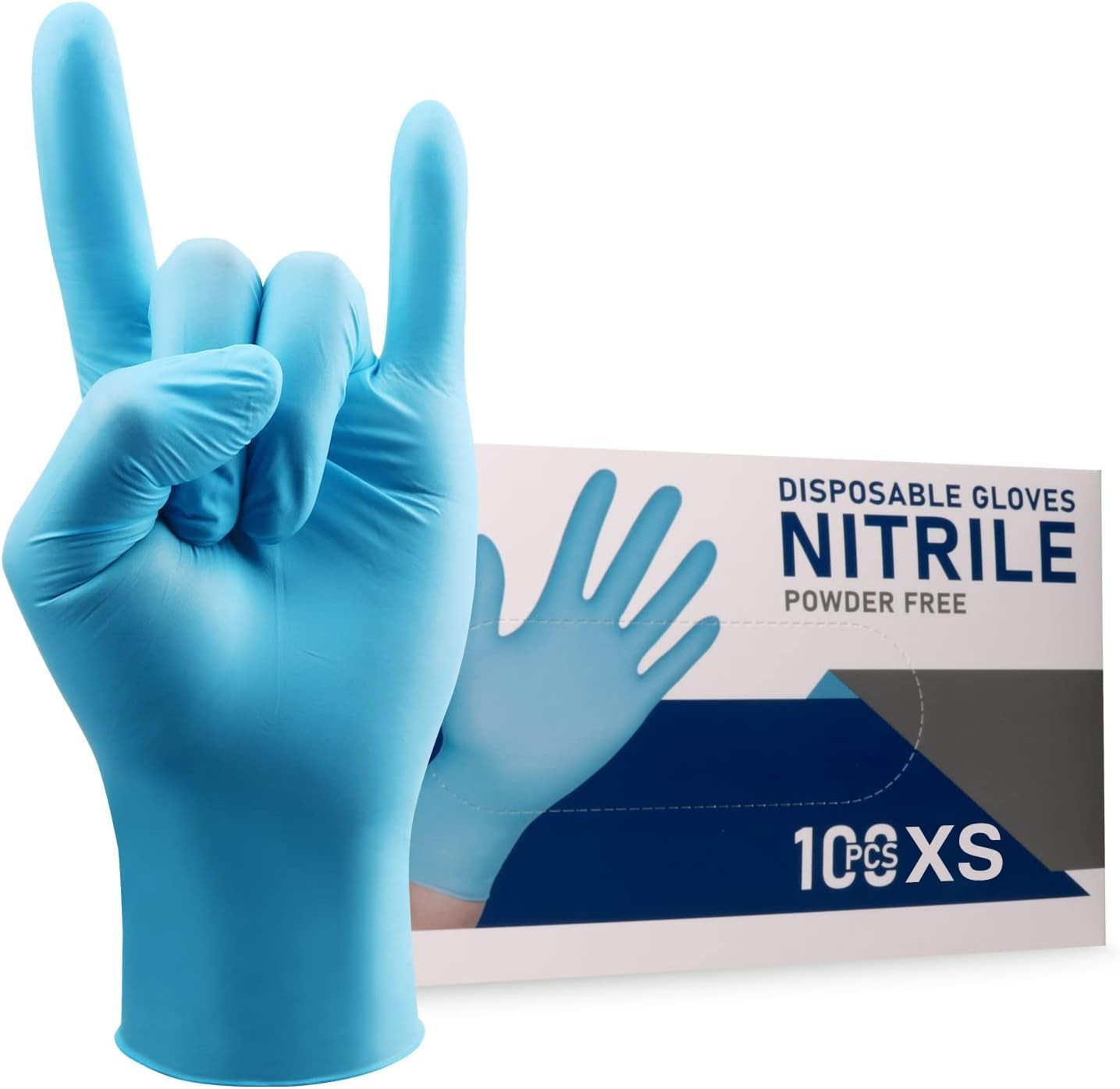Nitrile Disposable Gloves Powder & Latex Free 4mil Touch Screen Disposable No…