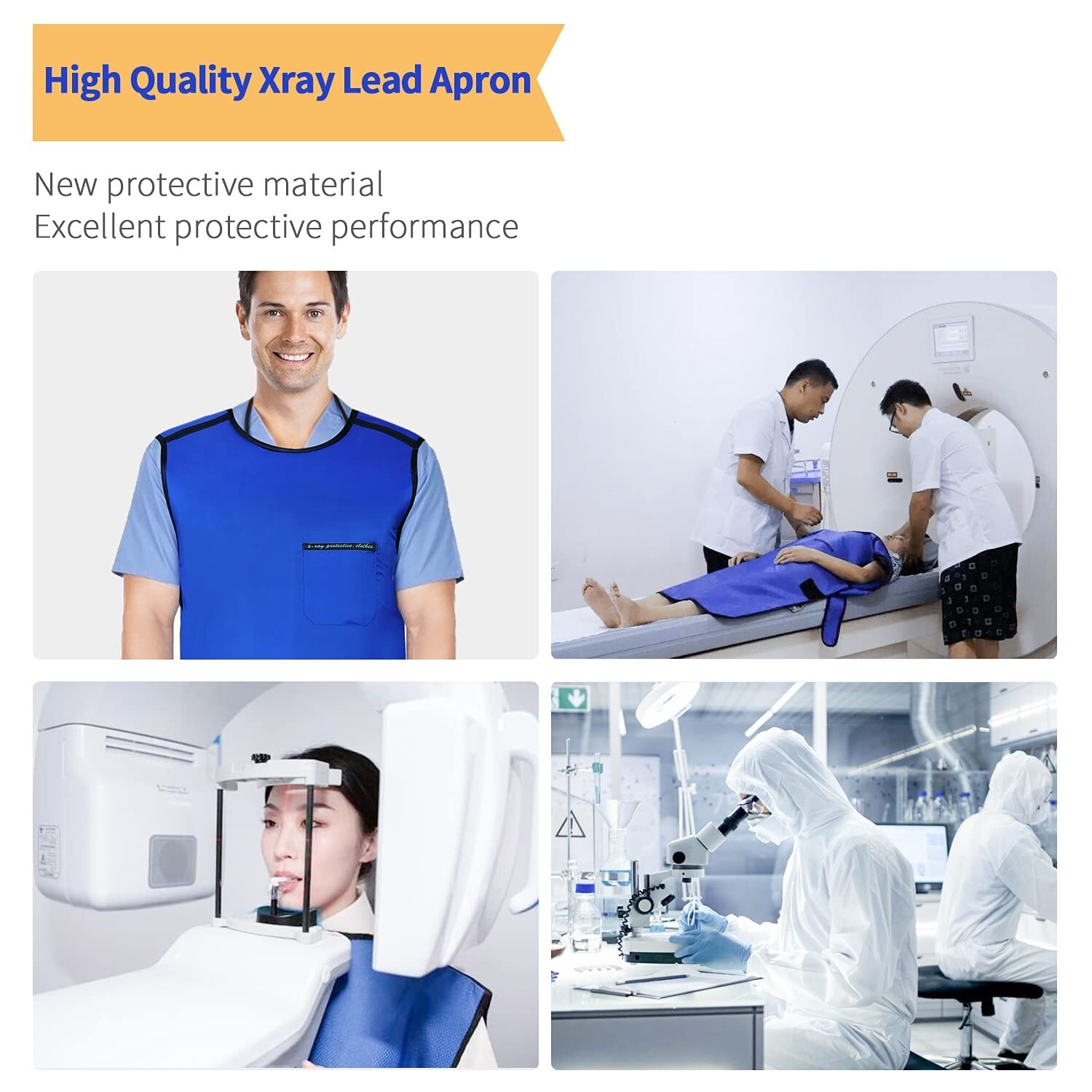 0.5mmpb Lead Apron for x-Rays – Dental Lab Protection Apron with Thyroid Shie…