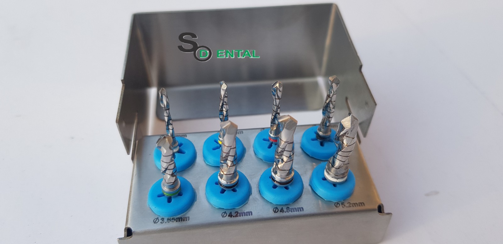 Stainless Steel Dental Drill Kit with Depth Guides – 6 Pcs in Storage Box