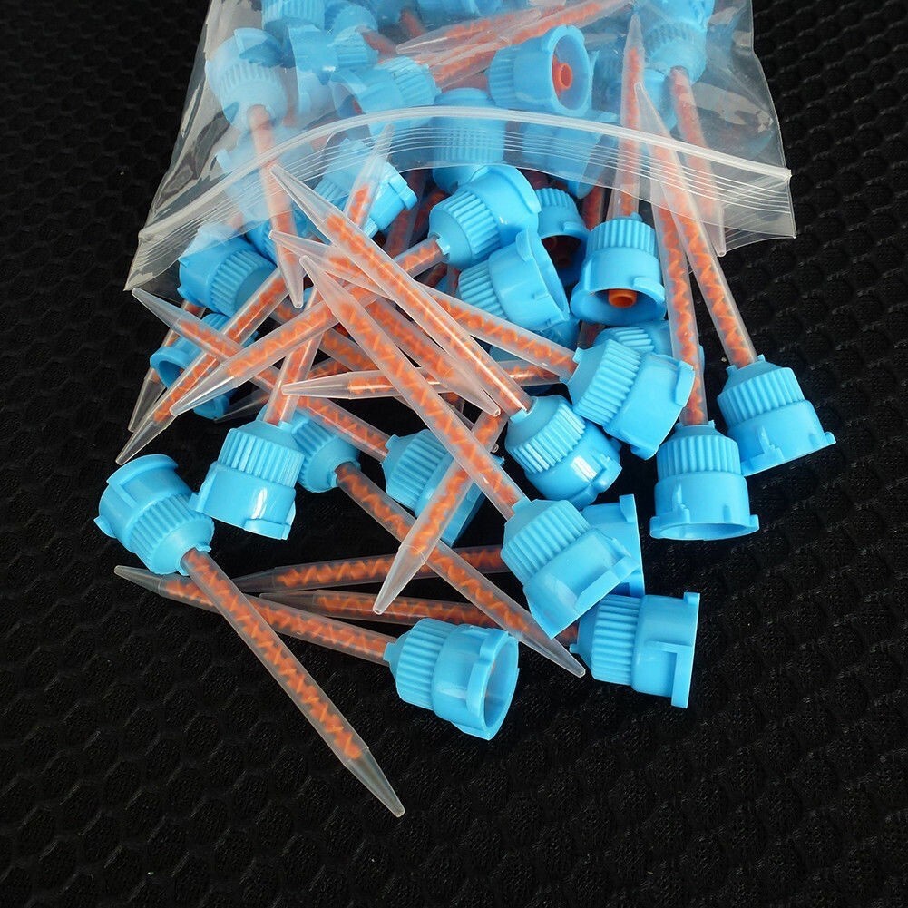 100 pcs Crown & Bridge 10:1/ 4:1 Ratio Blue and Orange Mixing Tips