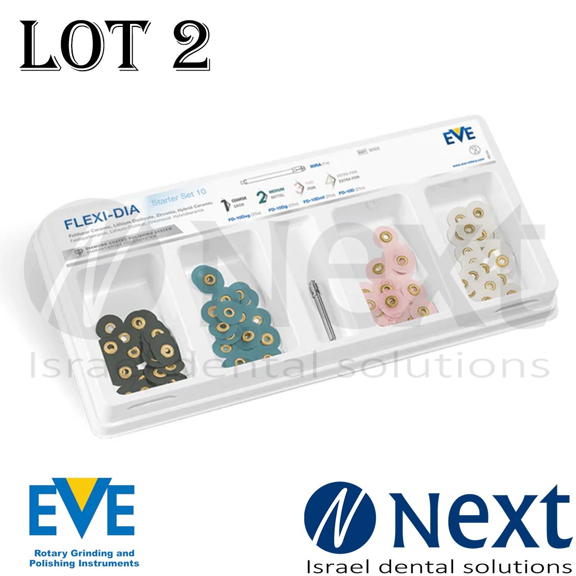 LOTx2 Dental Flexi-Dia Soflex Composite Finishing & Polishing Kit 10 mm