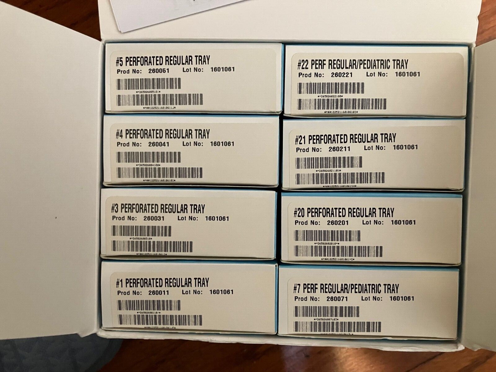 GC America COE Impression Tray Perforated Regular set of 8 dental
