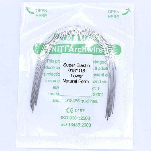 1×Dental Orthodontic Super Elastic Niti Rectangular Arch Wires Natural 18×18 L