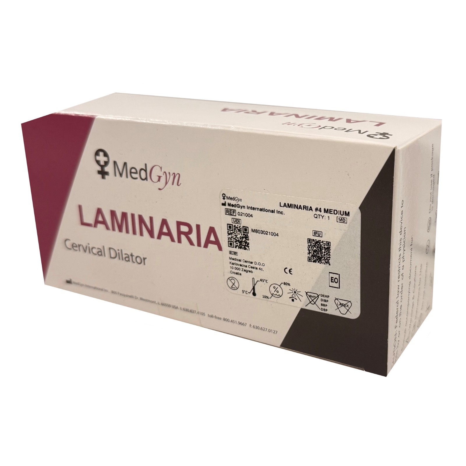 *25-Pieces* MedGyn Laminaria #4 Natural Dilator 4mm Small 021004