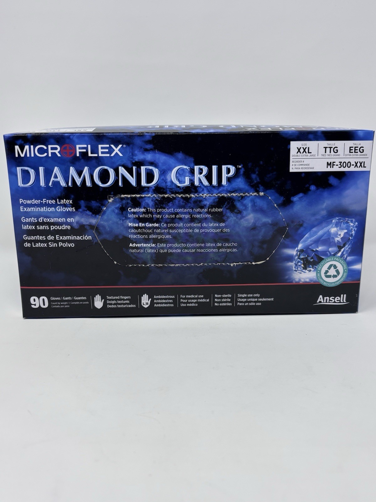 2 Boxes – Ansell Microflex Diamond Grip & Supreno Examination Gloves XXL