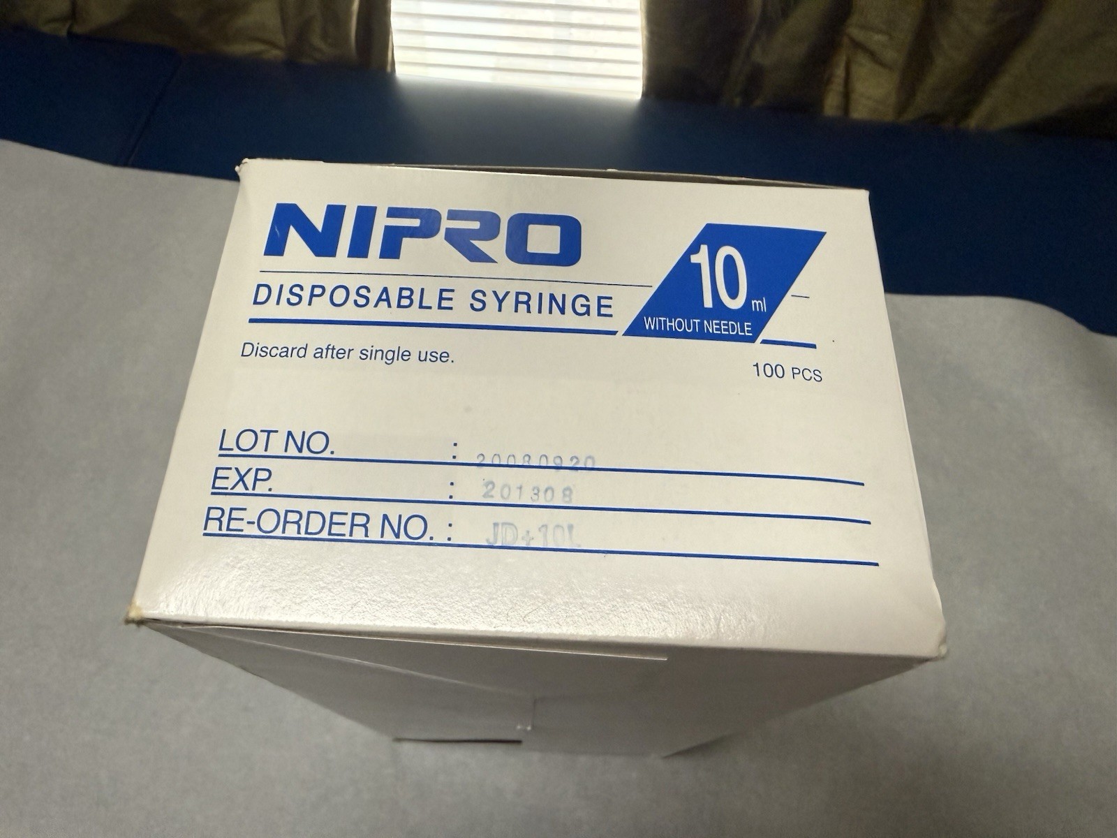 Nipro Luer Lock Syringes 10ml Without Needle Disposable Syringe 100 Syringes/box