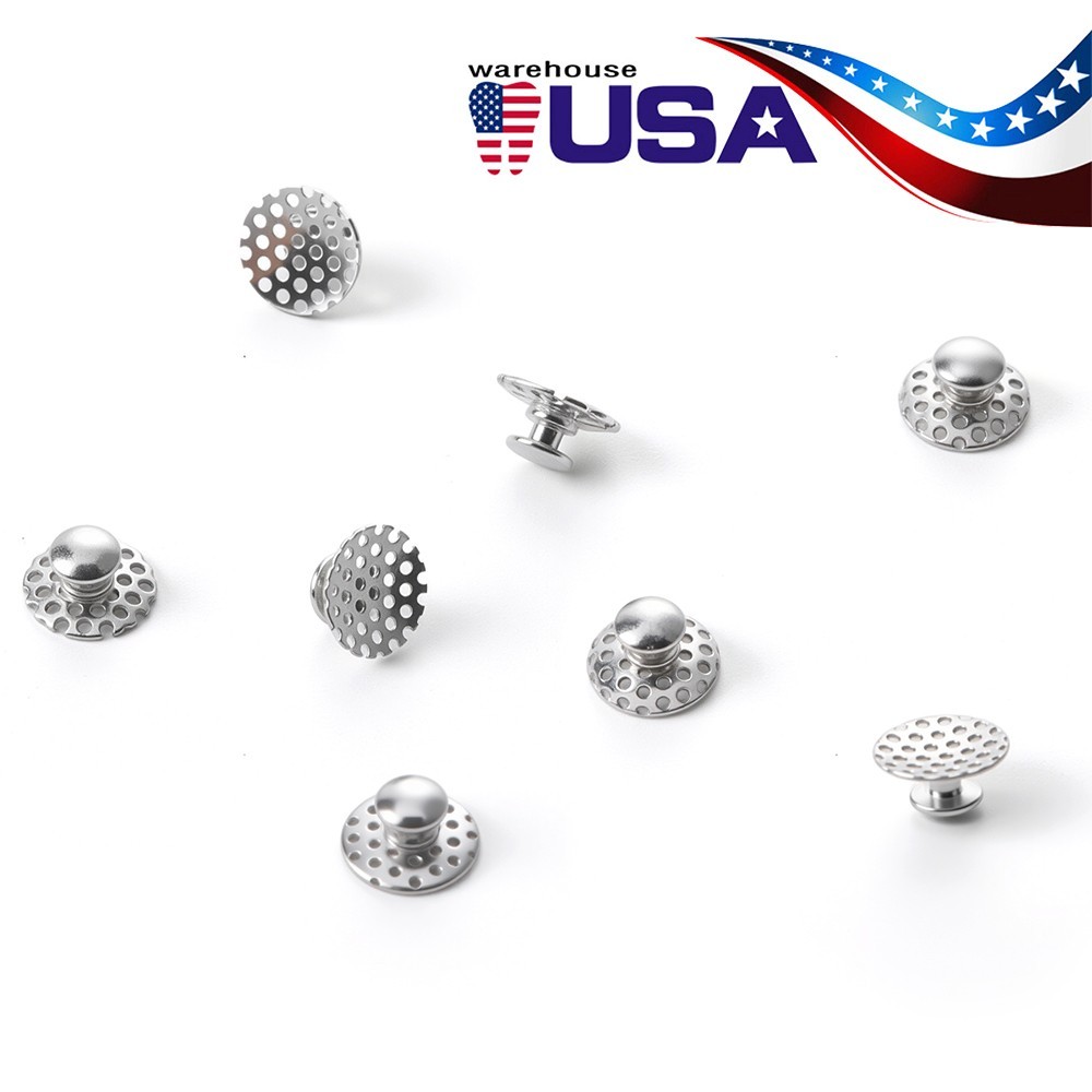 50pcs AZDENT Dental Orthodontic bondable Lingual Buttons Round Base With Hole