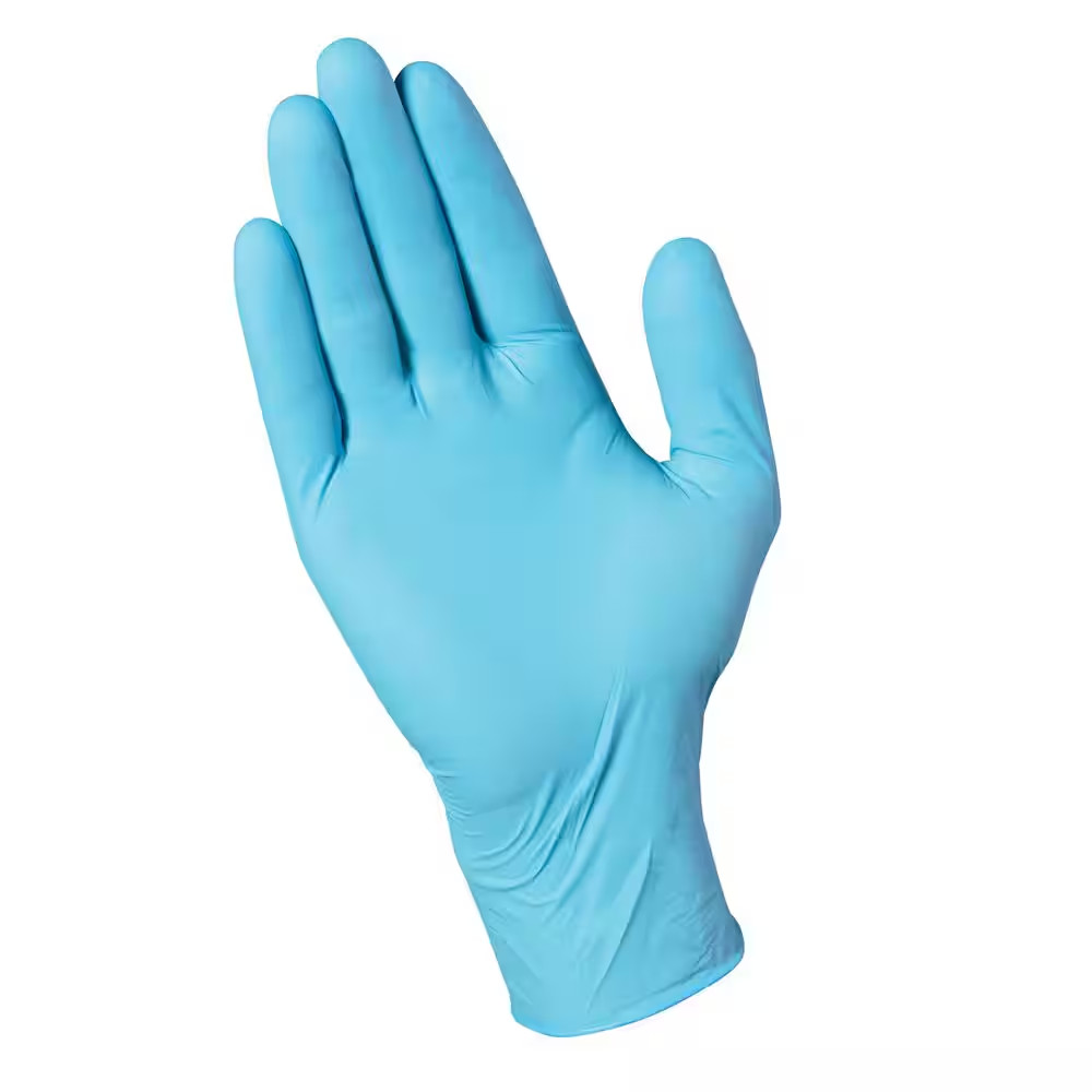 HDX Disposable Blue Nitrile Glove 50CT 1-Size Fits All