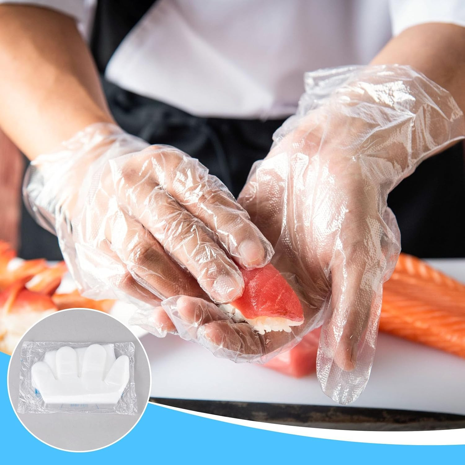Plastic Disposable Gloves Bulk Clear Safe Food Service Glove for Kitchen Cooking