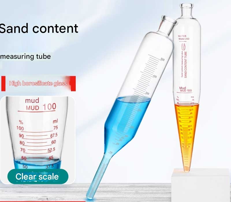 Sand Content Test Kit Tube, Clear Scale, Reliable Sealing, 250ml or 500ml