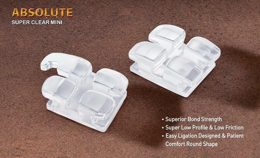 Star DENTECH Orthodontic Sapphire Brackets ABSOLUTE Ceramic Braces MBT 022 345
