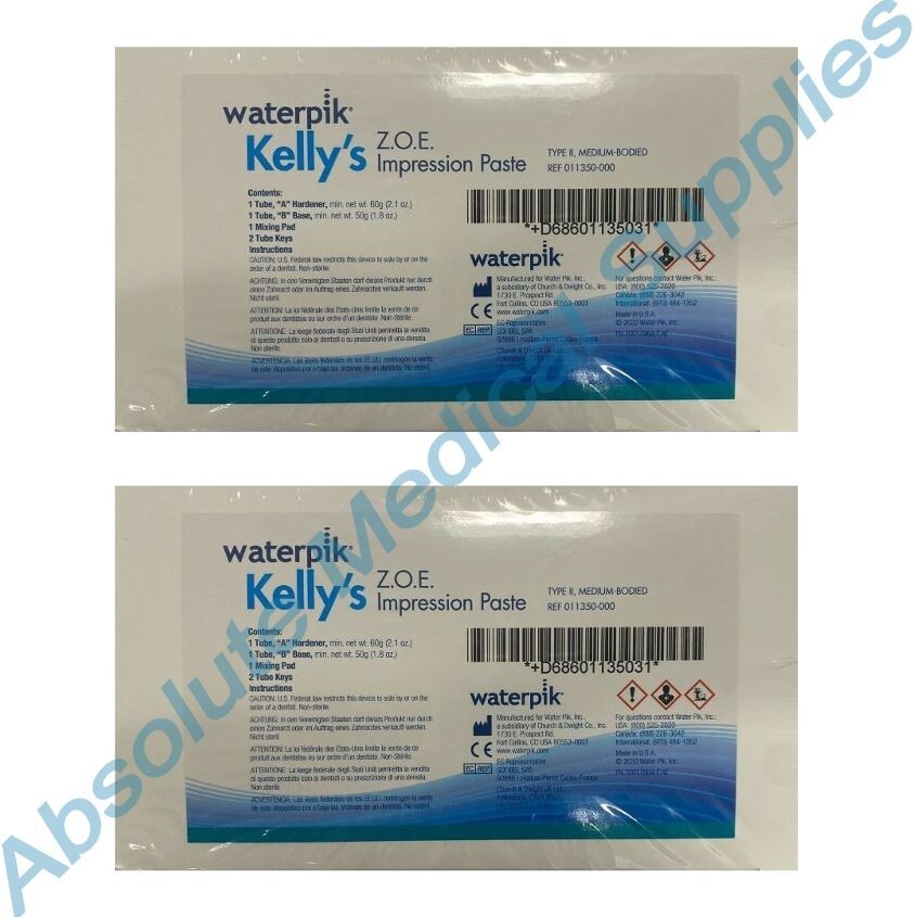 *2-Packs* WaterPik Kelly’s Z.O.E. Type II Impression Paste Kit 011350-000