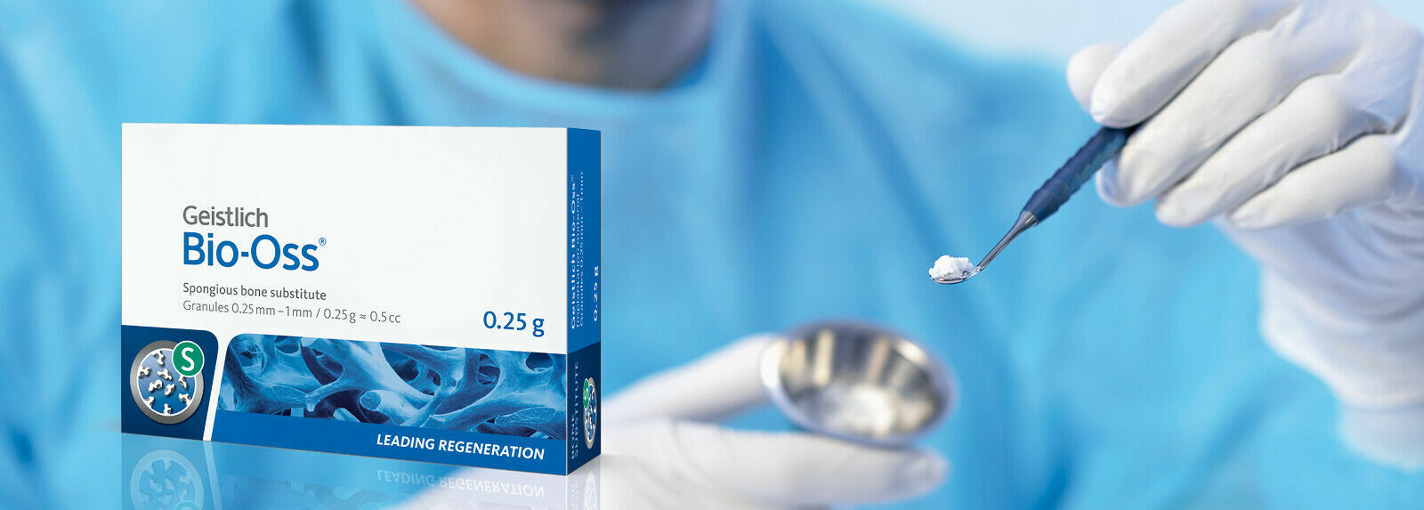 Geistlich Bio-Oss Small Granules 1 mm-2 mm/0.5g=1.5cc Collagen Graft Material