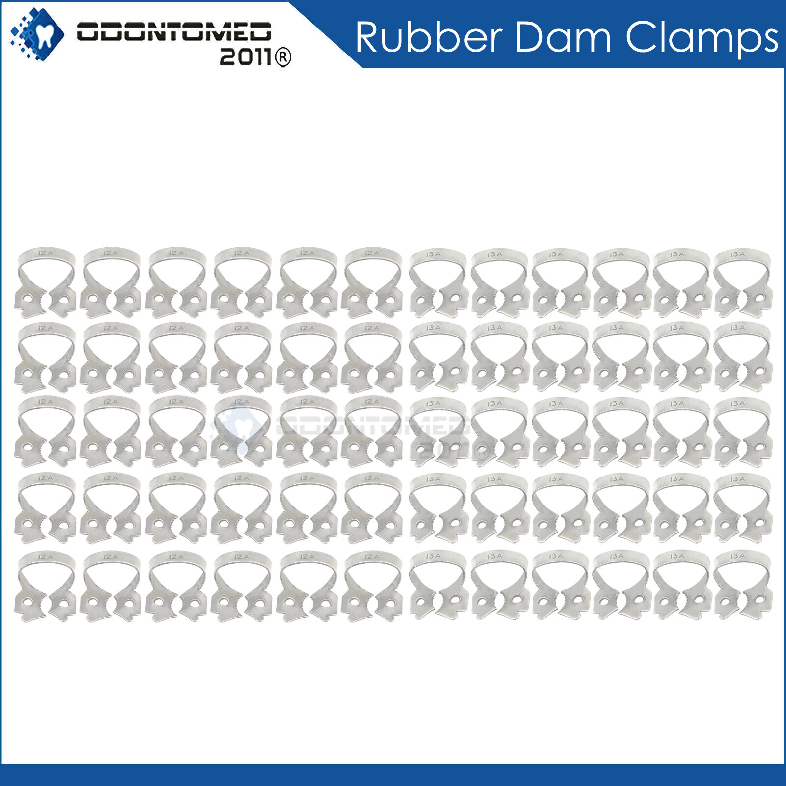 80 Endodontic Rubber Dam Clamps 40 Pcs # 13 A & 40 Pcs # 12 A Surgical