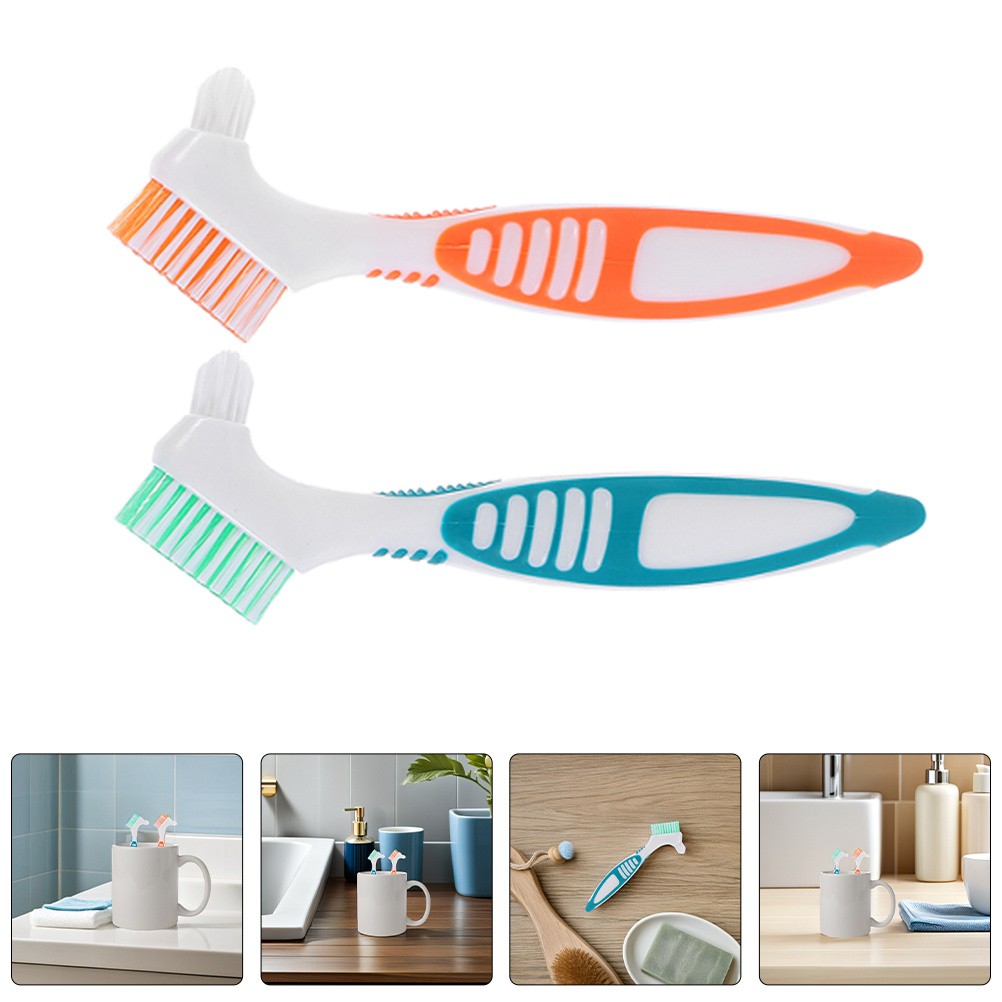 6pcs Denture Brush Toothbrushes Teeth Care Cleaning Brush Double Sided
