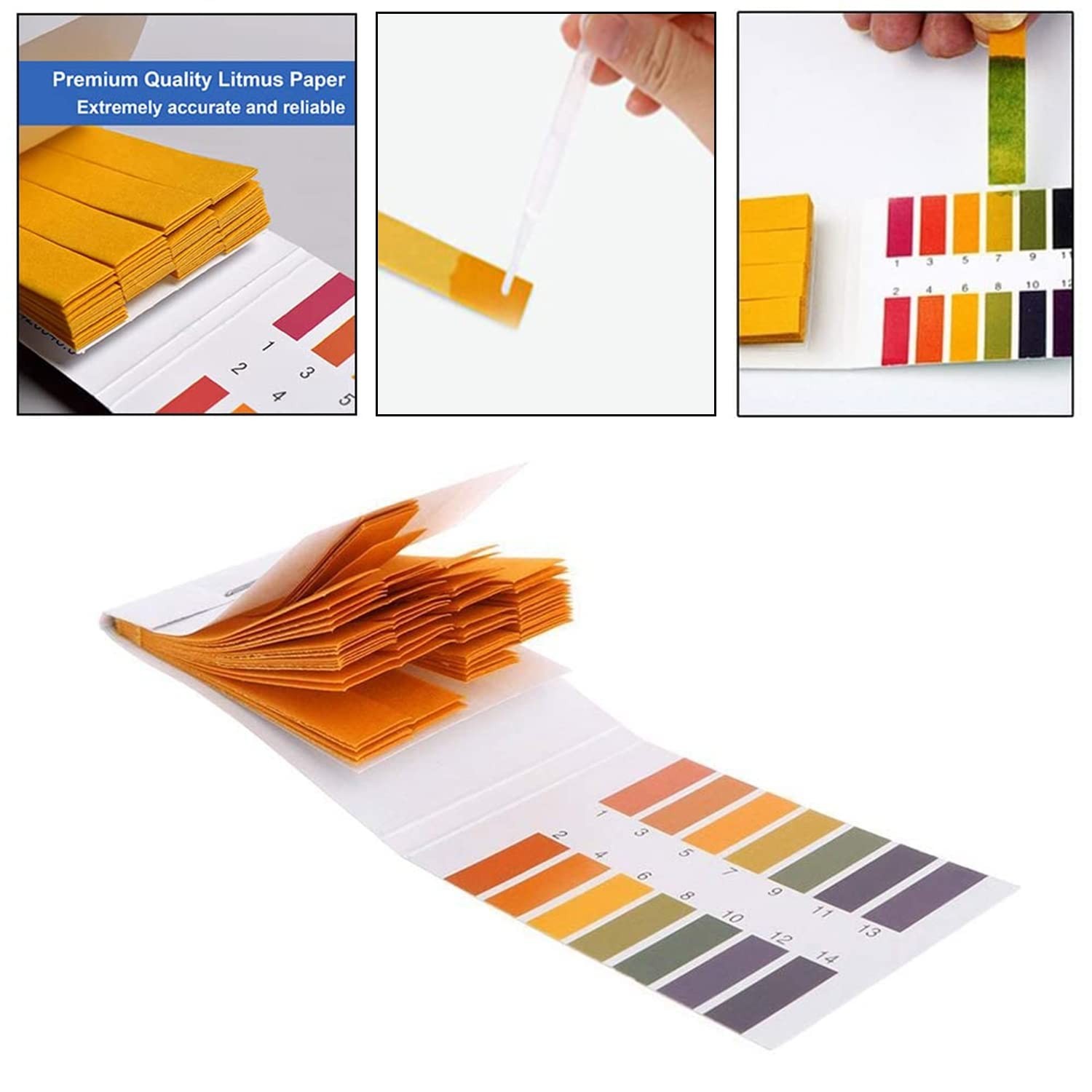 pH Test Strips, 1600 Strips Full Range 1-14 Universal pH Test Paper Litmus Paper