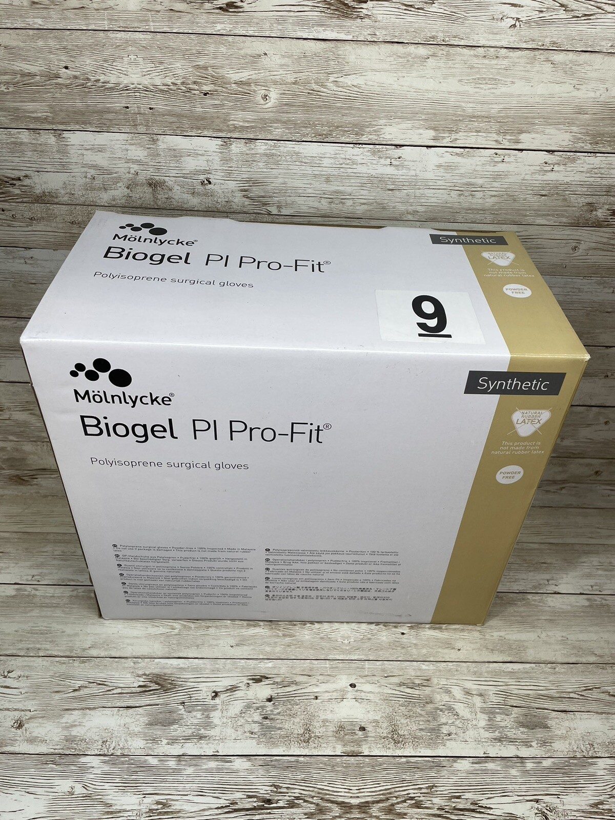 1 Box Biogel PI Pro-Fit Synthetic Surgical Gloves, 40 pair, Size: 9 Exp 12/23