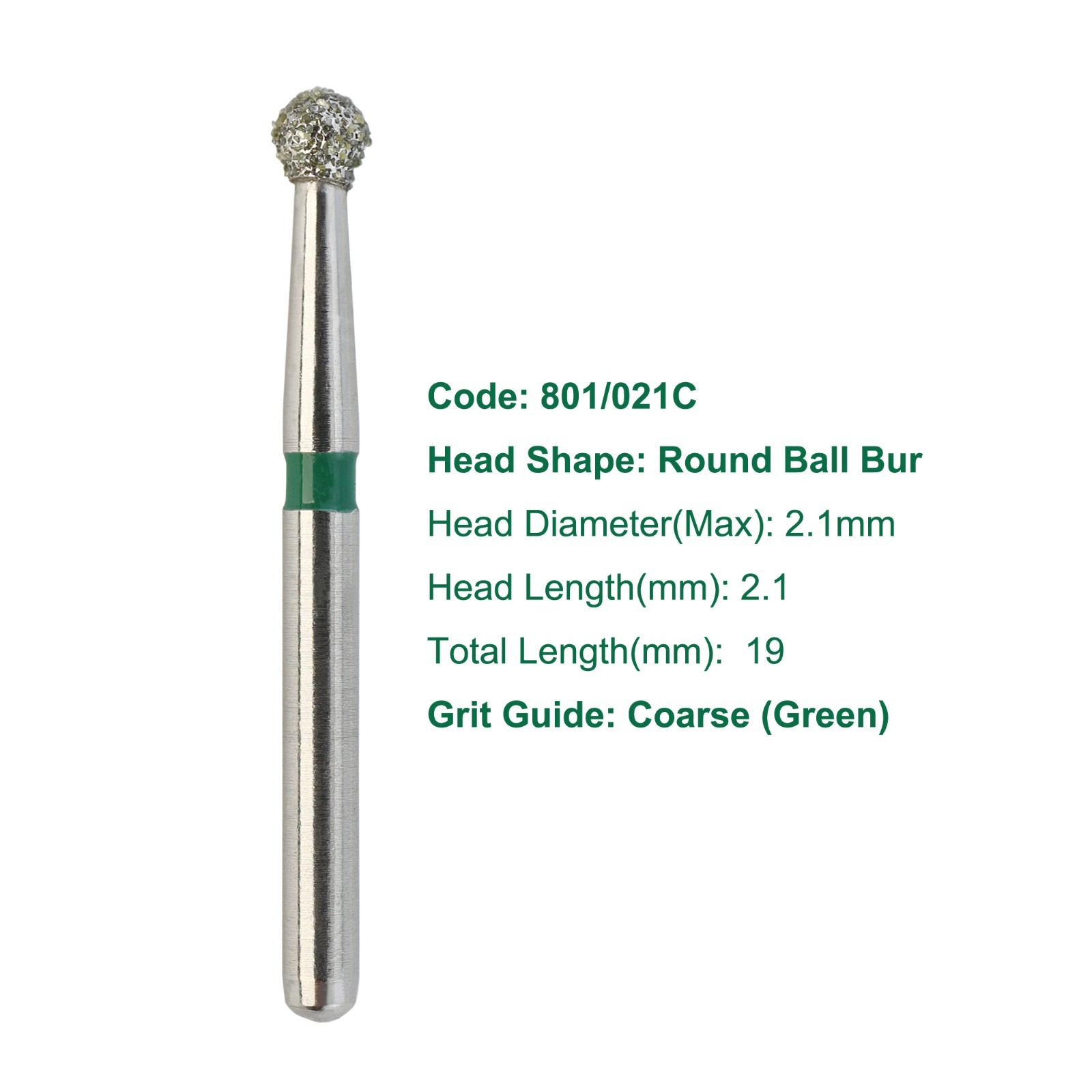 Multi-Use Dental Diamond Burs FG Round Ball Coarse Fine Friction Grip High Speed