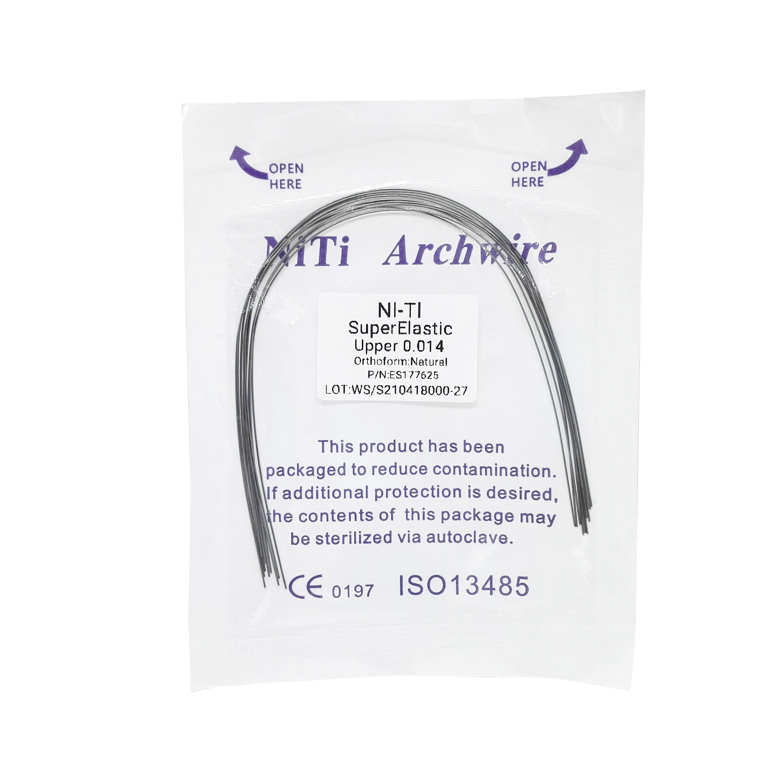 0.99$ Dental Orthodontic Super Elastic Niti Round Natural Form Arch Wire
