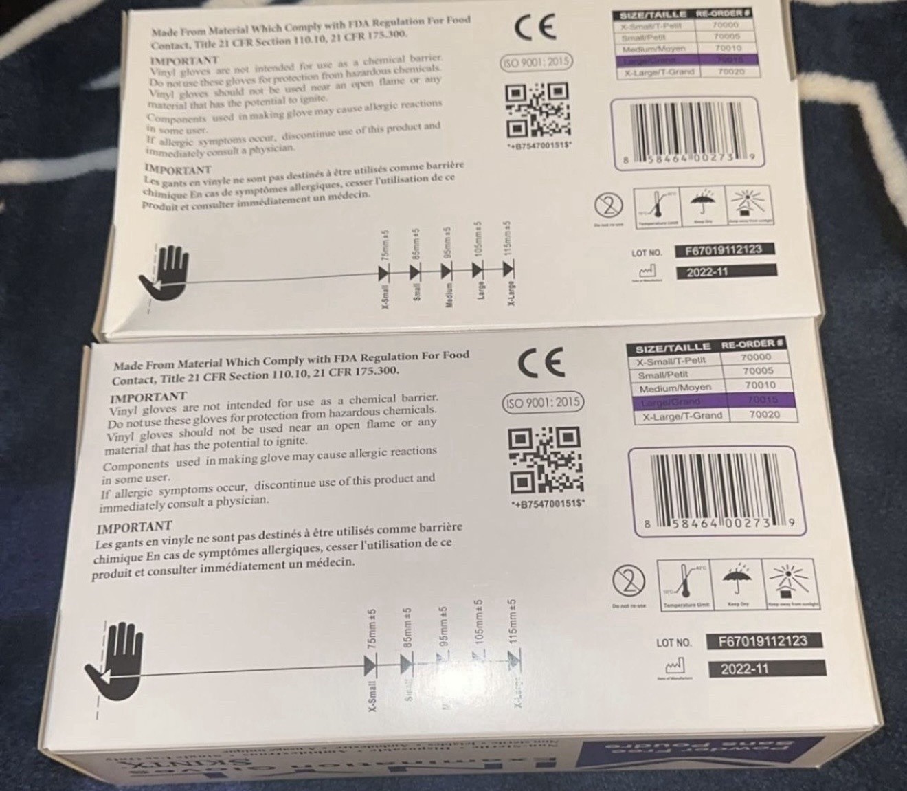 Medical Gloves Size. L. Pack of 100, 14pk