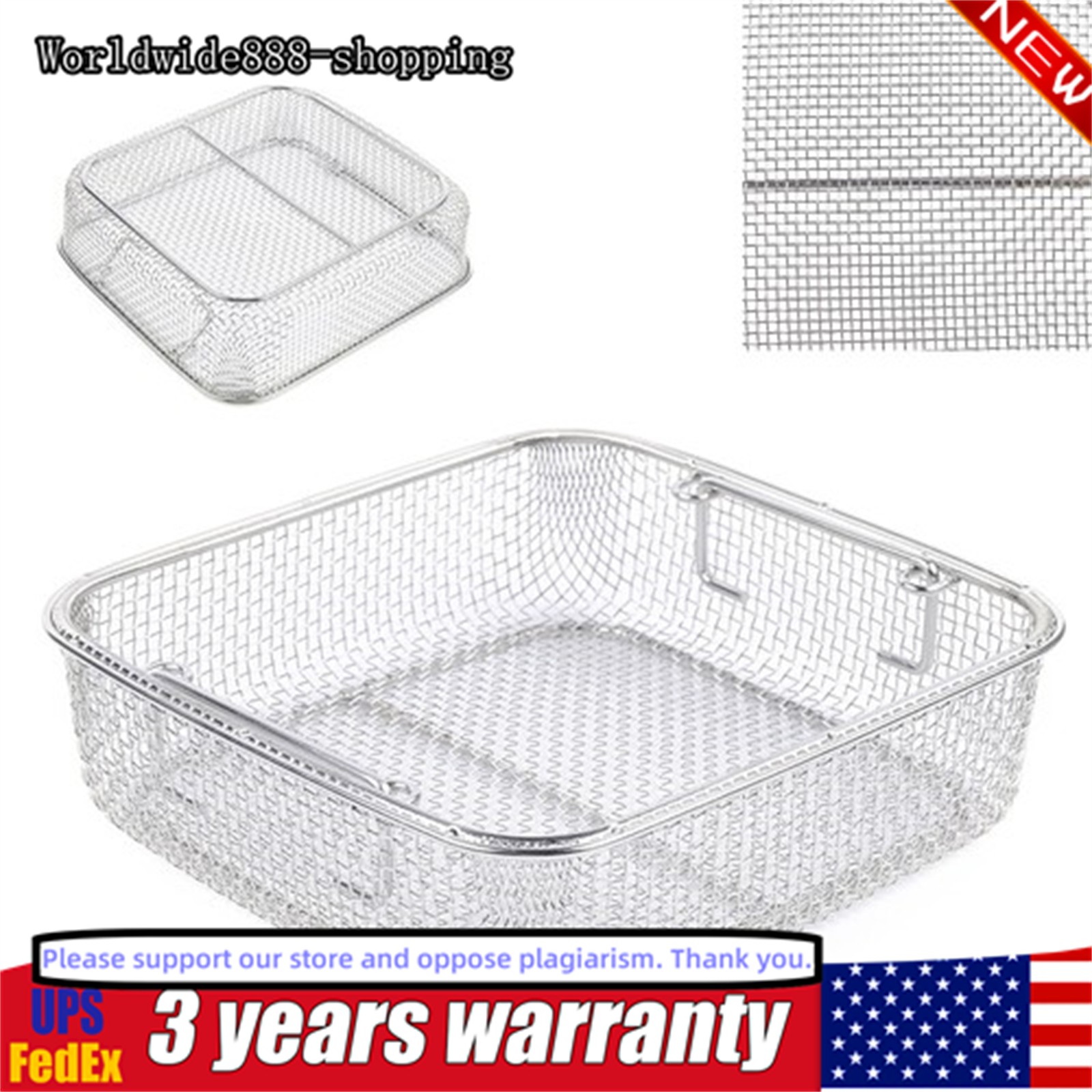 Kitchen Washing Basket Lab & Dental Medical Stainless Steel Sterilization Basket