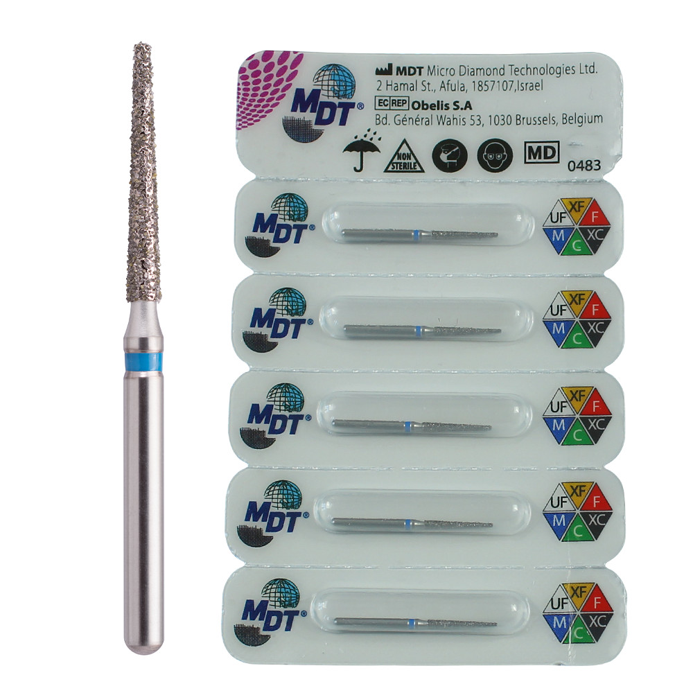 Dental MDT Safe Shank FG Diamond Flat End Taper 848 Burs 173 Cr0wn Preparation