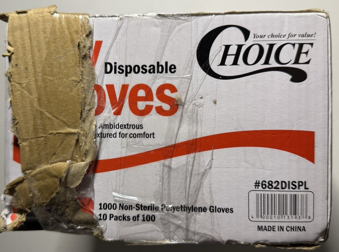 Choice Poly Disposable PE Gloves – Large – Pack of 800
