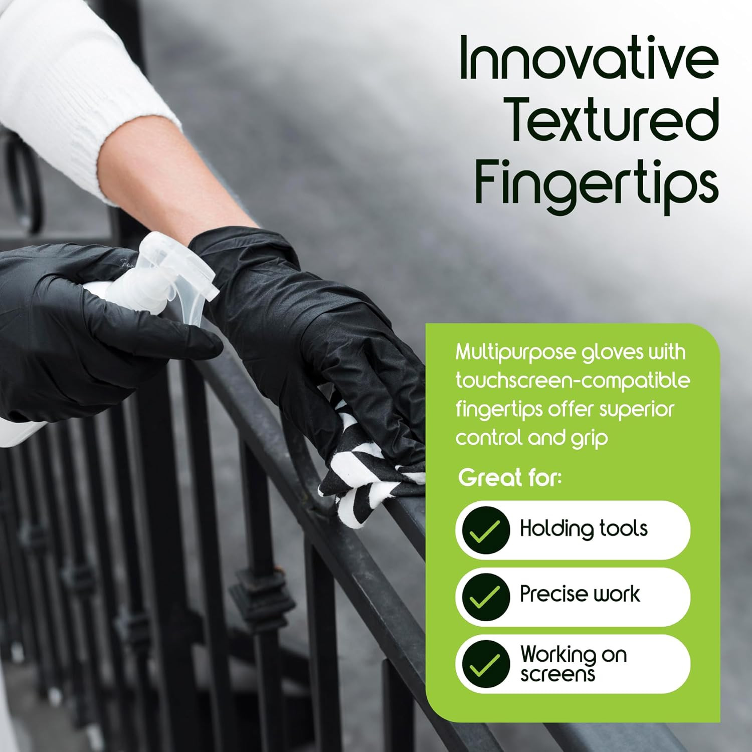 Black Nitrile Disposable Gloves Small | 4.5 Safety Medical Cooking Cleaning