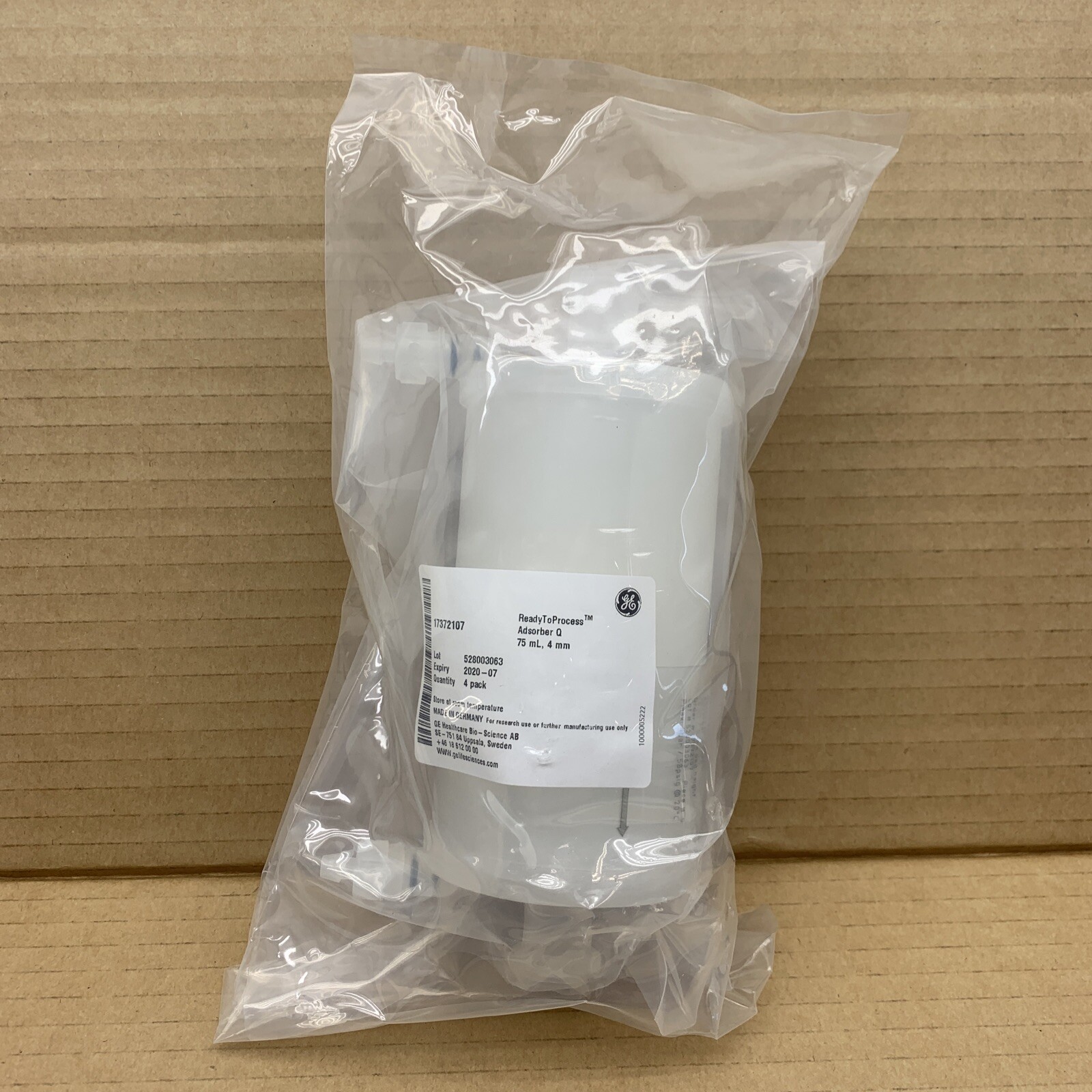 GE Healthcare 17372107 ReadyToProcesss Adsorber Q 75mL 4MM ~EXPIRED 2020~
