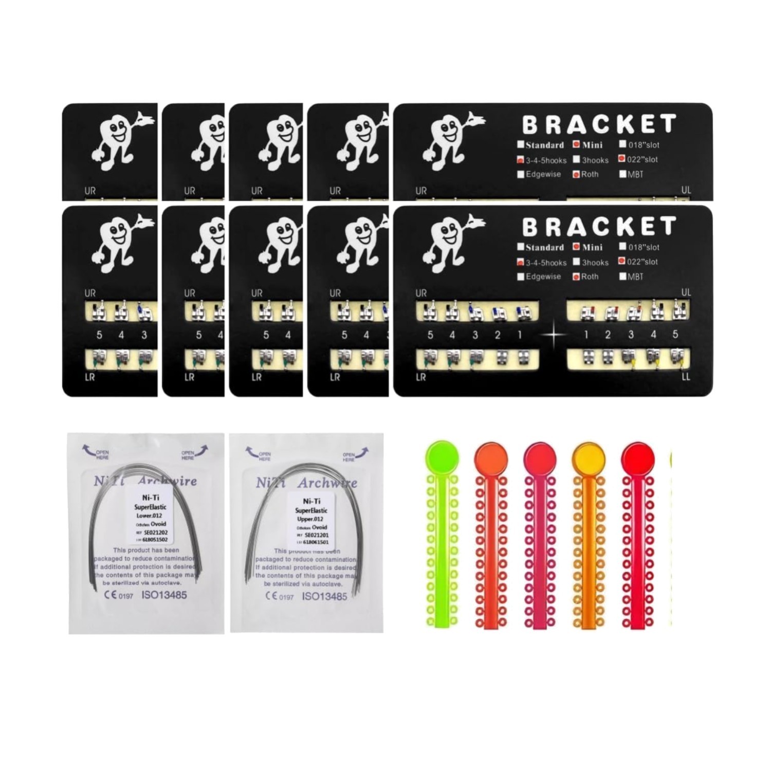 Braces Installation Kit 200pcs Mini Roth Brackets