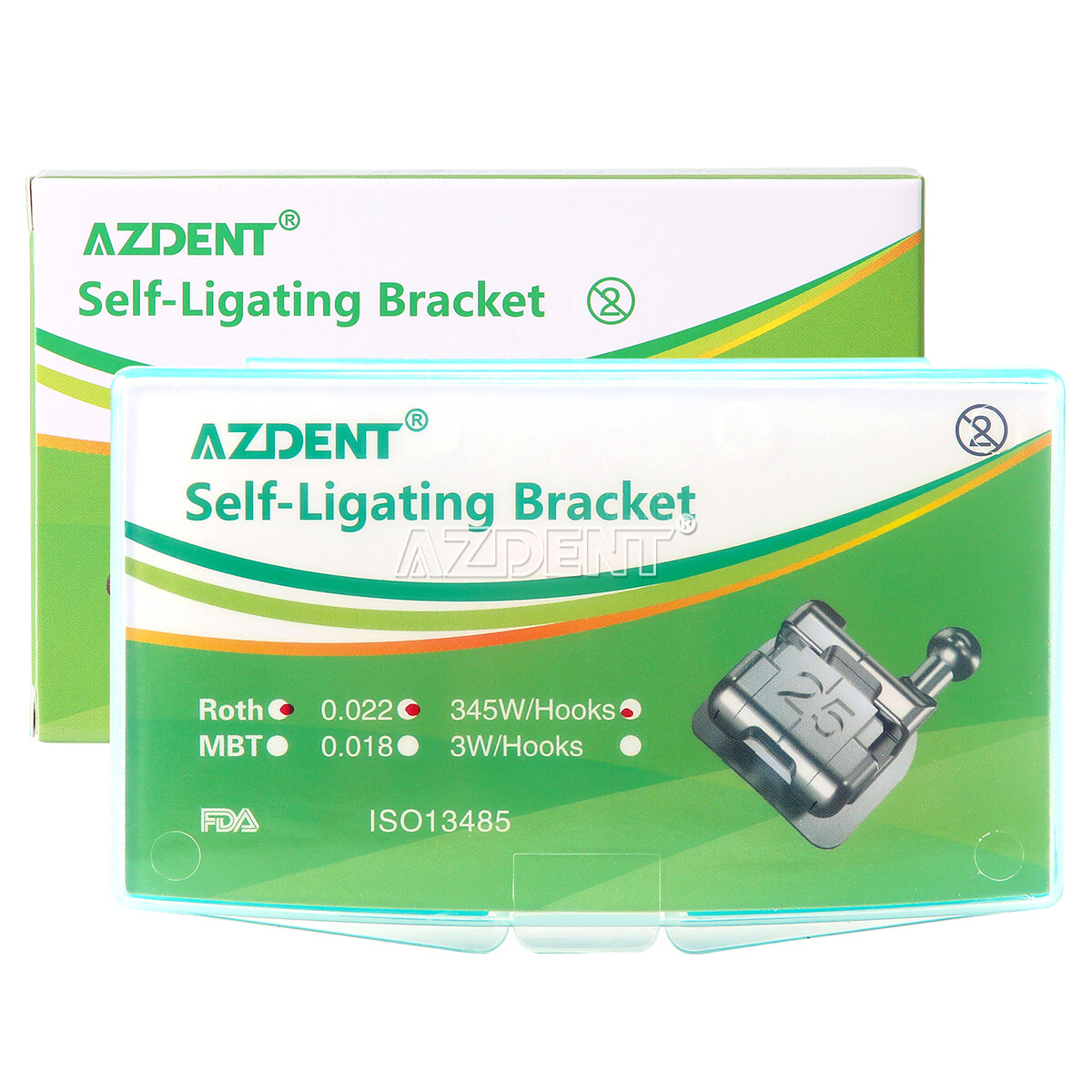 Dental Ortodoncia Pasiva Auto ligado Soportes Mini MBT/Roth.022 3/ 345 Ganchos