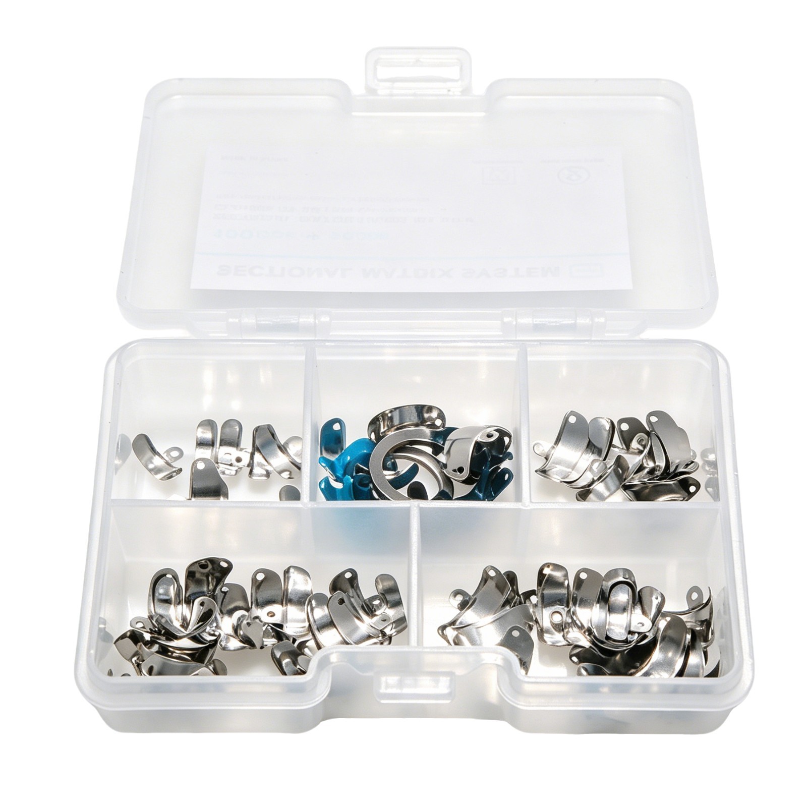 100PCS Dental C2 Matrix Bands Sectional Ring Clamp Fit Garrison Palodent V3 Set