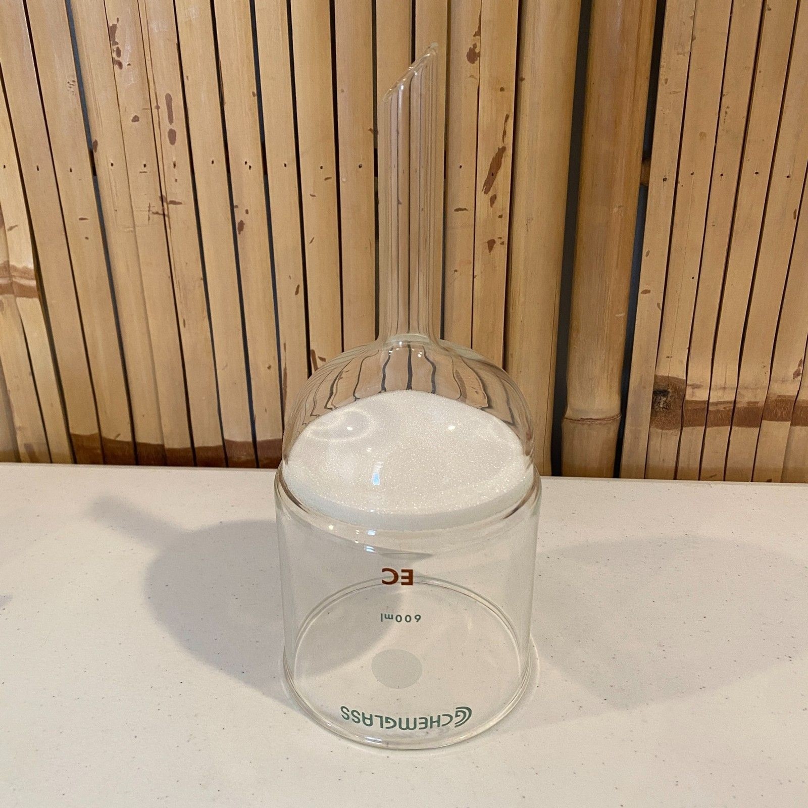 Chemglass 600 mL Fritted Glass Büchner Funnel EC Extra Coarse Vacuum Filter