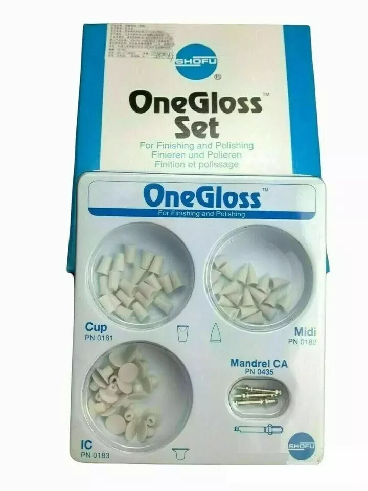 SHOFU ONEGLOSS SET One Gloss FINISHING AND POLISHING Cup Mendrel Fast Ship