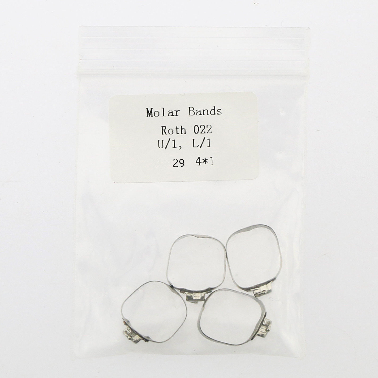 10x Dental Prewelded Bands Sgl Buccal Tubes Roth 0.022 Nov-Conv 1st Molar U1/L1