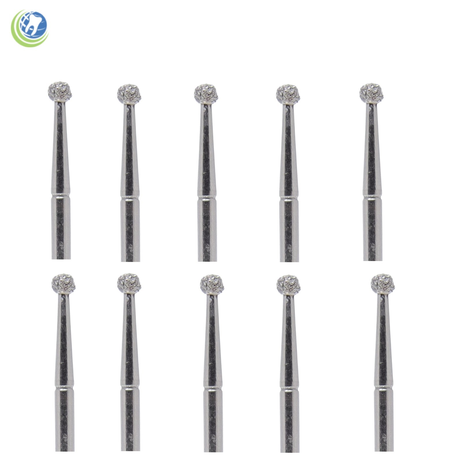 Dental Diamond Burs FG for High Speed HP Round # 1016 Standard Grit – Box of 10