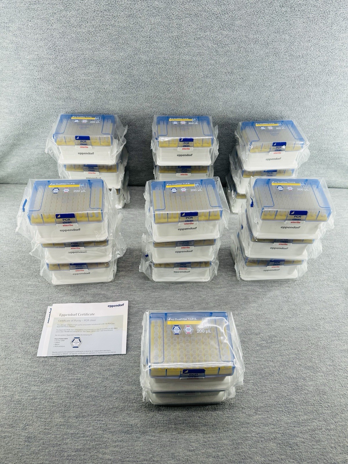EPPENDORF LOT OF 20 EP Dualfilter 2-200uL Pipette Tips T.I.P.S. #0030078551 *96