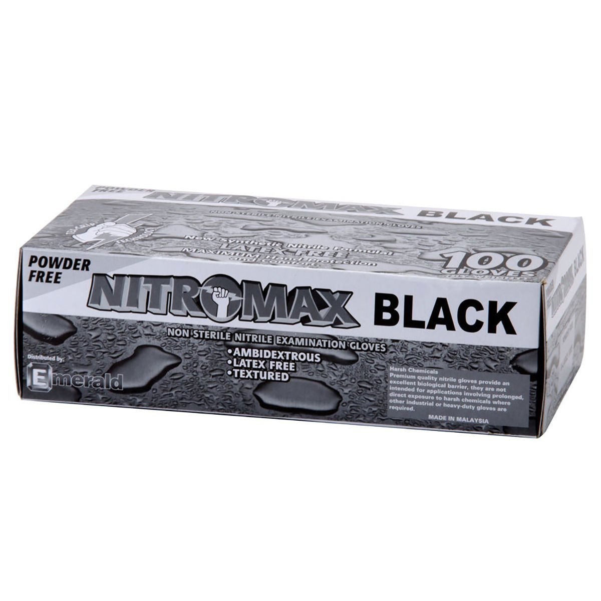 Nitromax Black X~Large Disposable Gloves 100 Count