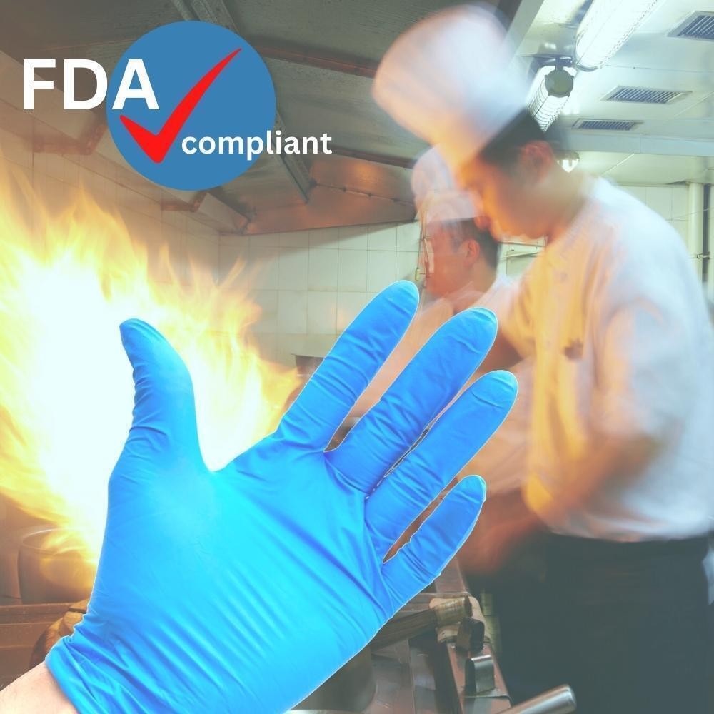 Large 4 MIL Blue Nitrile Latex Powder-Free Medical Disposable Gloves 2000 Pcs