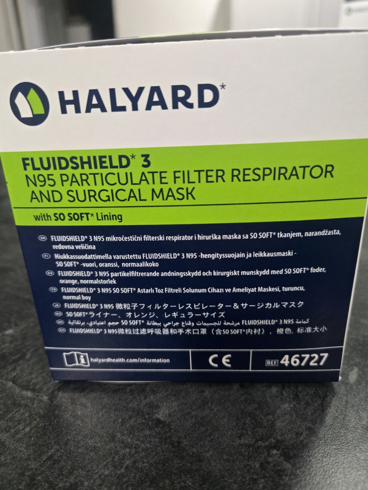 6 Pk 35-Count Halyard FLUIDSHIELD Level 3 N95 Filter Respirator/ Surgical Mask