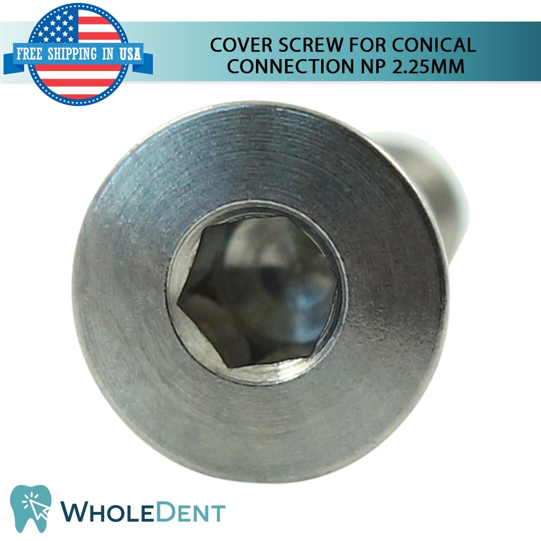 50x Dental Titanium Cover Screw Narrow Platform Conical Connection Hex 2.25mm NP