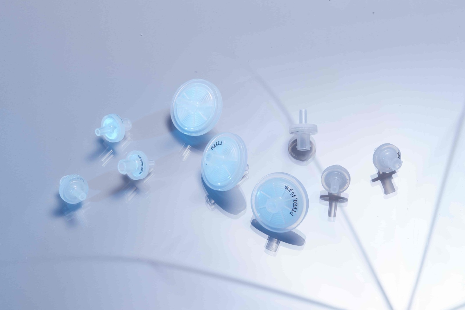 Hydrophobic PTFE Syringe Filter 33mm 0.22um/0.45um 100Pcs Lab Organic Gas Vent