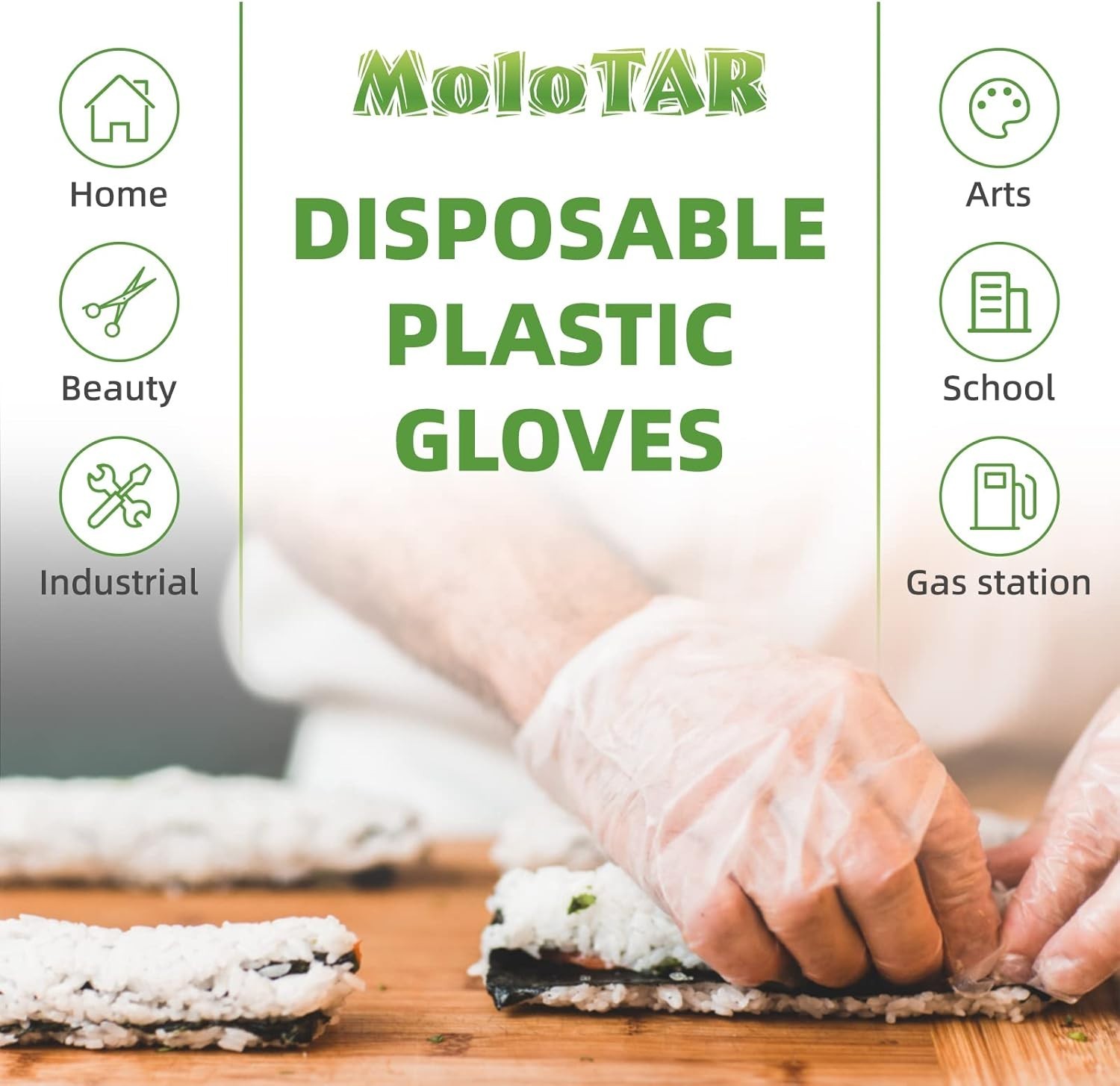 Eco-Friendly 100 pcs Plastic Disposable Gloves for Food Handling and Cleaning