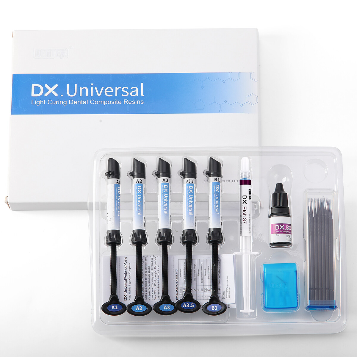 Dental Universal Light Cure Composite Resin Kit /Dual Cure Resin Core A2 A3