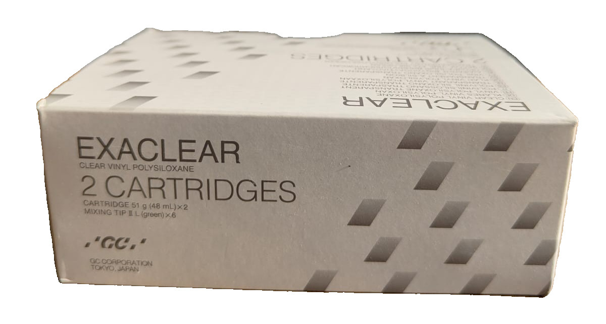 GC Exaclear Clear Vinyl Polysiloxane VPS Bite Registration (2x48ml) cartridges