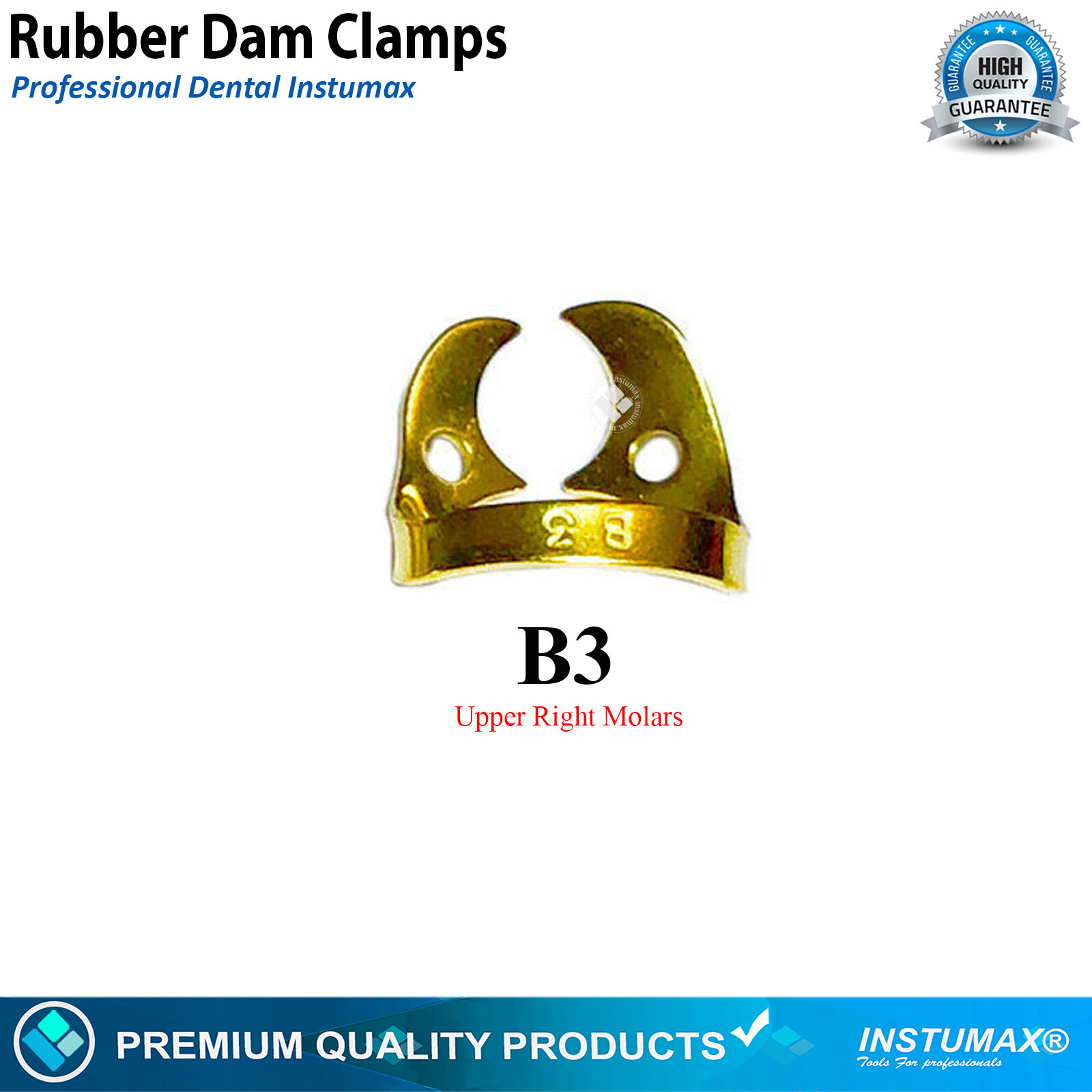 Dental Universal Bicuspids Premolar Brinker Tissue Clamps for Rubber Dam Use