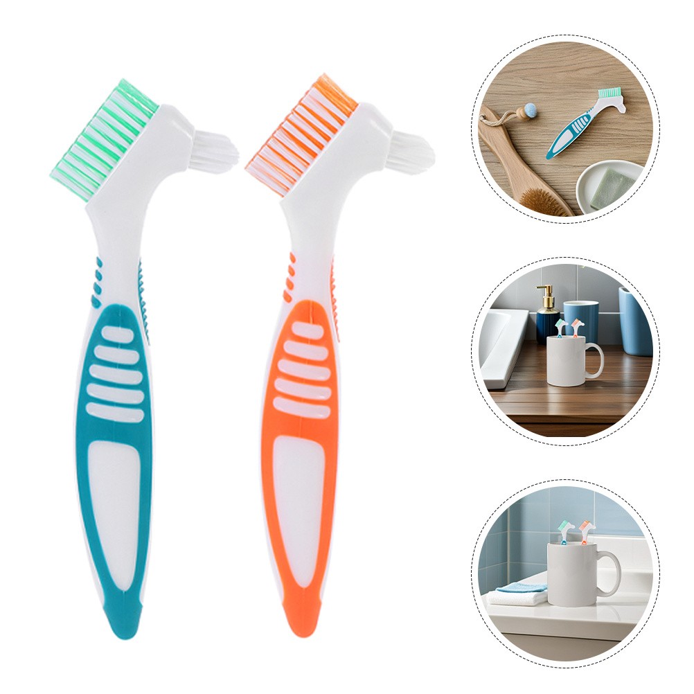 6pcs Denture Brush Toothbrushes Teeth Care Cleaning Brush Double Sided